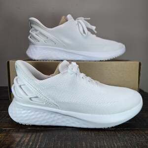 NEW Kizik Athens Mens Size 8.5 Slip On Lace Up Sneakers Shoes White Womens 10